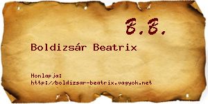 Boldizsár Beatrix névjegykártya
