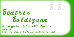 beatrix boldizsar business card